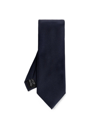 TOM FORD micro-pattern silk tie - Blue