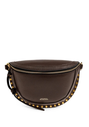 ISABEL MARANT Skano stud-embellished leather shoulder bag - Brown