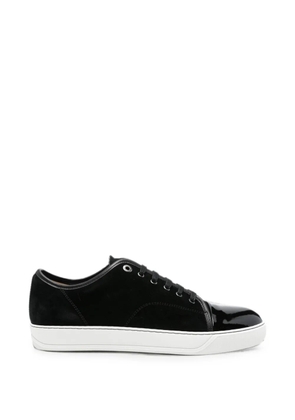 Lanvin DBB1 patent-toe suede sneakers - Black