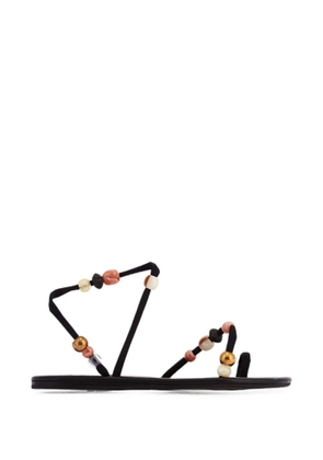 Ancient Greek Sandals Eleftheria bead-embellished sandals - Black