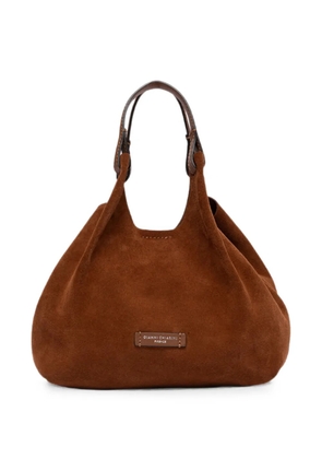 GIANNI CHIARINI medium Dua suede shoulder bag - Brown