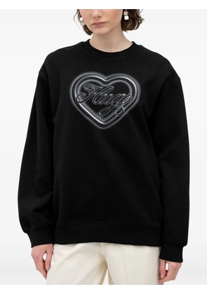 HUGO heart-motif sweatshirt - Black
