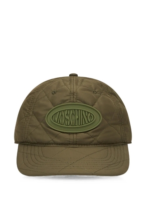 Moschino quilted logo-patch cap - Green