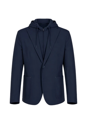 Manuel Ritz hooded single-breasted jacket - Blue