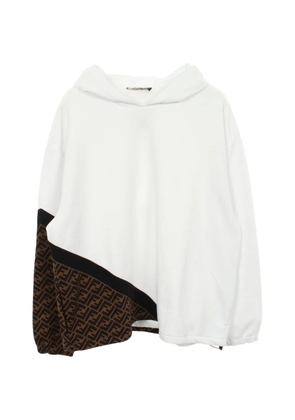 Fendi Pre-Owned 2010s Zucca-print cotton hoodie - White