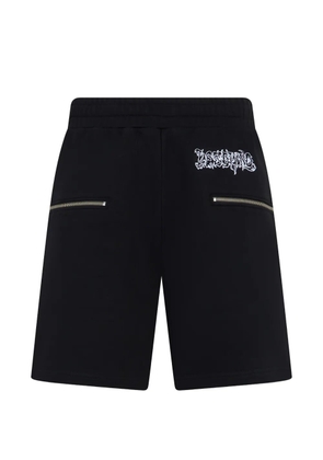 Moschino logo-print zip-pocket shorts - Black