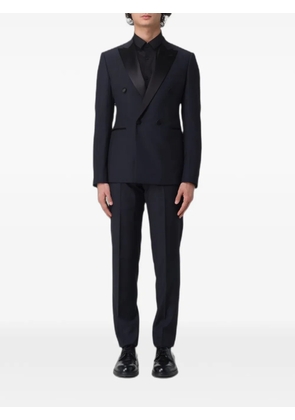 Emporio Armani double-breasted virgin-wool suit - Black