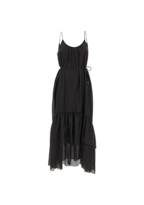LIU JO ruffled muslin maxi dress - Black