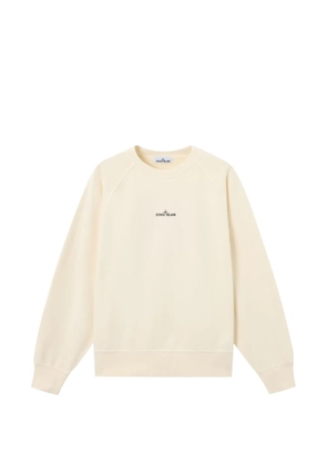 Stone Island logo-print long-sleeve sweater - White