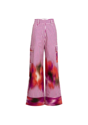 Silvia Tcherassi Falak stripe-print cargo pants - Pink