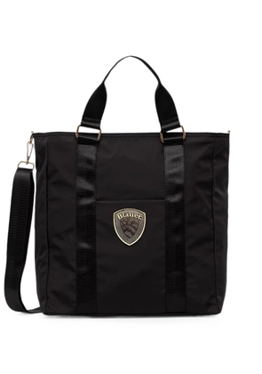 Blauer logo-patch tote bag - Black