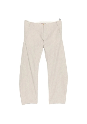 Ma+ cross-embossed trousers - Neutrals