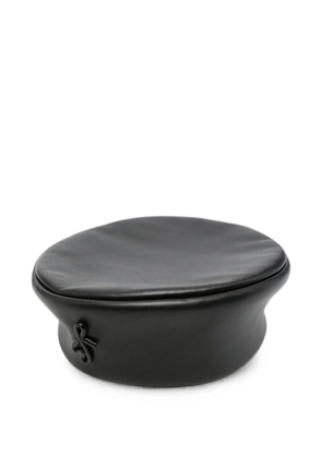 Ruslan Baginskiy logo-plaque leather beret - Black