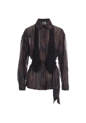 LIU JO paisley-print shirt - Brown