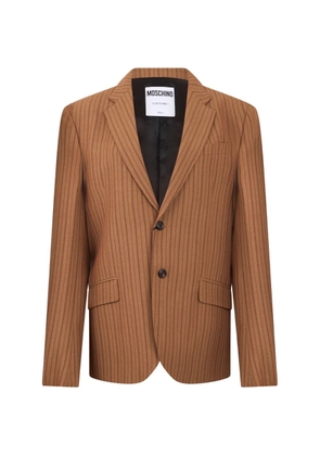 Moschino pinstripe graffiti-print suit - Brown