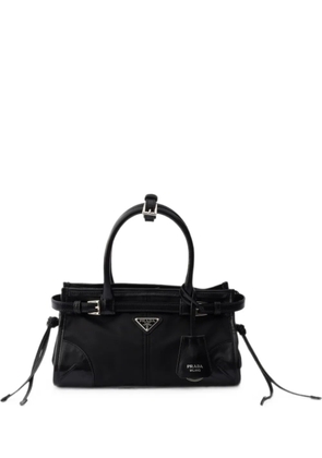 Prada Bonnie small Re-Nylon and leather handbag - Black