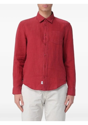 Blauer linen chest-pocket shirt - Red