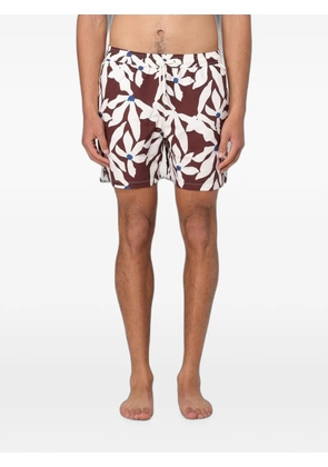 BROOKSFIELD floral-print swimming trunks - Brown
