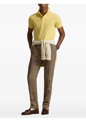 Polo Ralph Lauren logo-embroidered piqué-mesh polo shirt - Yellow