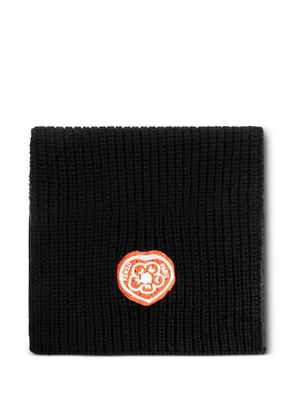 Kenzo logo-patch scarf - Black