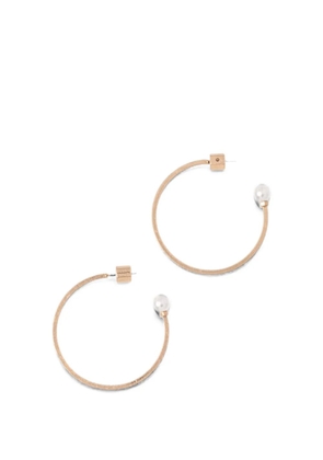 AllSaints pearl-embellished pearl hoop earrings - Gold