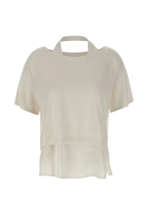 Kangra layered side-slit top - White
