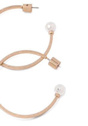 AllSaints pearl-embellished pearl hoop earrings - Gold