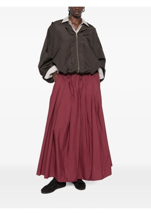 VICOLO pleated elasticated-waist midi skirt - Red