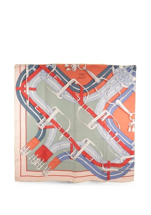 Hermès Pre-Owned Mors à Jouets square-shape scarf - Orange