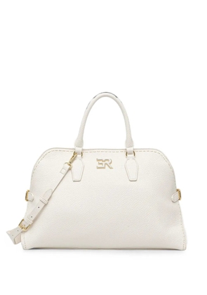 ERMANNO FIRENZE logo-plaque pebbled tote bag - Neutrals
