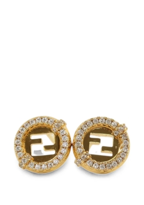 Fendi Pre-Owned EverRound crystal-embellished earrings - Gold
