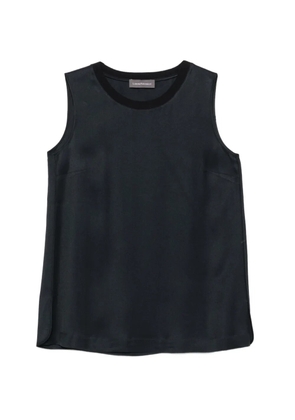 Lorena Antoniazzi ribbed-collar top - Blue