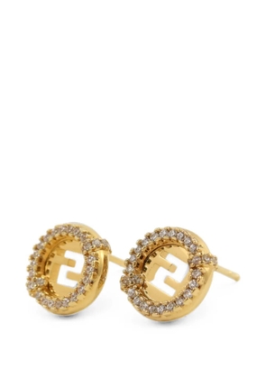 Fendi Pre-Owned EverRound crystal-embellished earrings - Gold
