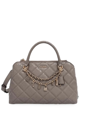 GUESS USA Libby quilted logo-print shoulder bag - DO NOT USE - Beige