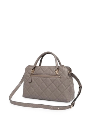 GUESS USA Libby quilted logo-print shoulder bag - Neutrals