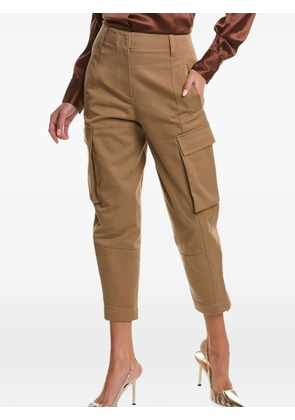 Brunello Cucinelli flap-pockets cropped trousers - Neutrals