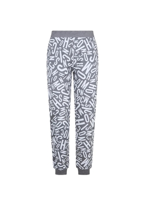 Moschino logo-print track pants - Grey