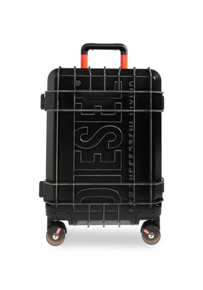 Diesel embossed-logo grid-pattern trolley - Black
