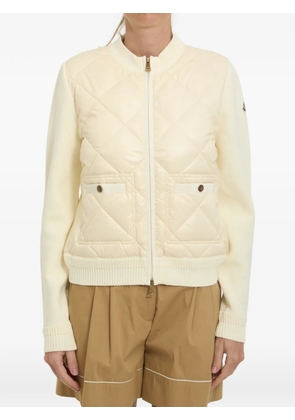 Moncler diamond-quilted padded jacket - Neutrals