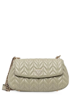 GUESS USA Cheryl chevron-quilted leather shoulder bag - Green