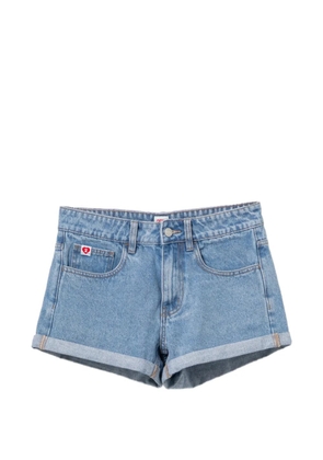 APEE™ by *A BATHING APE® logo-patched denim shorts - Blue