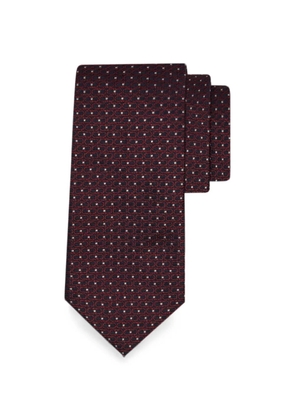 Ferragamo Double-Gancini silk jacquard tie - Black