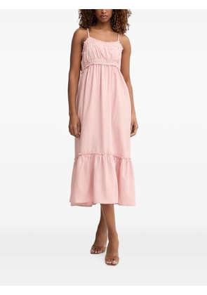FRACOMINA ruffled tiered midi dress - Pink