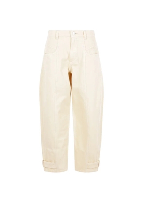 ISABEL MARANT Leja panelled tapered jeans - Neutrals