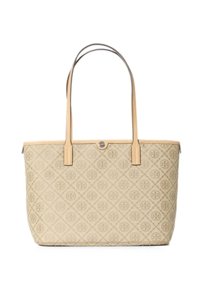 Tory Burch T Monogram jacquard zip tote bag - Neutrals