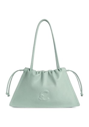 Coccinelle medium Dulse logo-embossed drawstring shoulder bag - Green