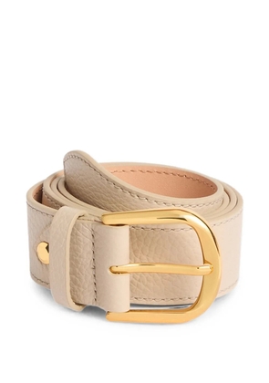 Coccinelle Erika pebbled-leather belt - Neutrals