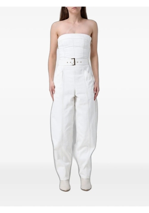 Armani Exchange belted-waist strapless jumpsuit - White