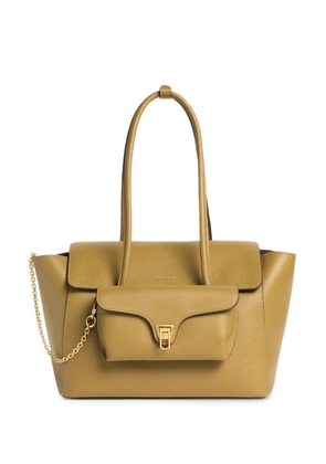Coccinelle large Double Beat leather shoulder bag - Green