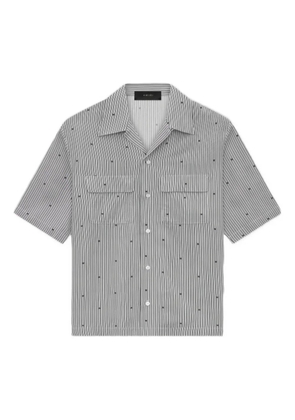 AMIRI pinstripe camp-collar shirt - Black